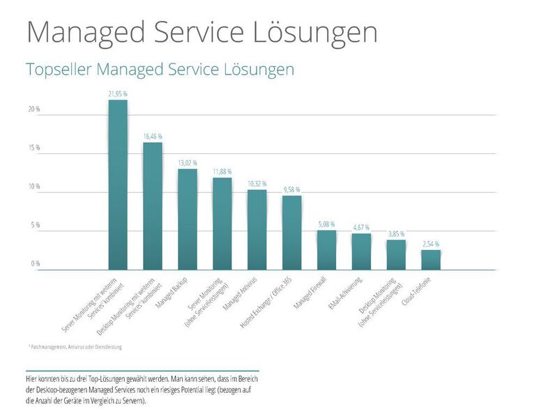 Überblick derTopseller der Managed Service Lösungen. (Synaxon)