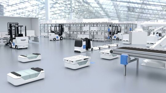 Den Preis „Bestes Produkt" der Kategorie „Kommissionier-, Förder-, Hebe-, Lagertechnik“ erhielt die Wiferion GmbH für das induktive Schnellladesystem etaLINK 12000.“(Quelle:  Euroexpo Messe- und Kongress-GmbH)