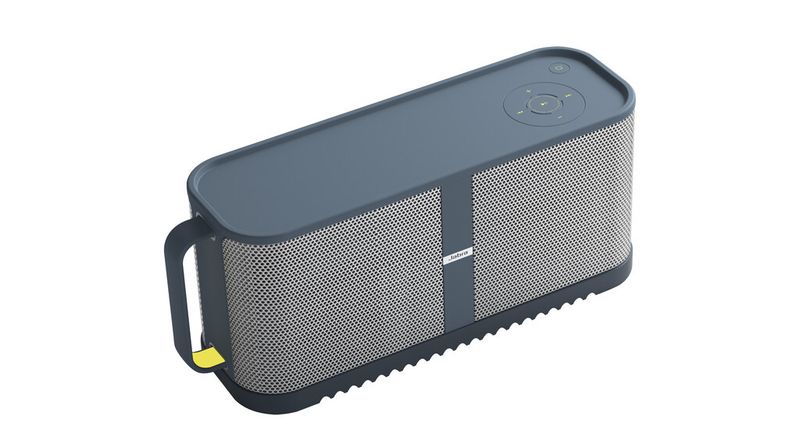 Über Tasten an der Oberseite des Solemate Max kann die Musikwiedergabe direkt am Gerät gesteuert werden. Alternativ funktioniert dies auch schnurlos über das verbunden Endgerät. (Bild: GN Netcom)