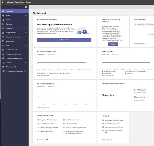 Microsoft Teams kann durch den Administrator aktiviert und konfiguriert werden. (Bild: Joos / Microsoft)