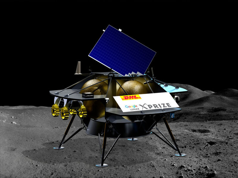 Peregrine von Astrobotic: Die Landesonde bringt die Sendungen von der Trägerrakete zum Mond. DHL stellte zuvor sicher, dass die Reise zum Mond wie geplant durchgeführt werden kann. (Bild: Astrobotic Technology)