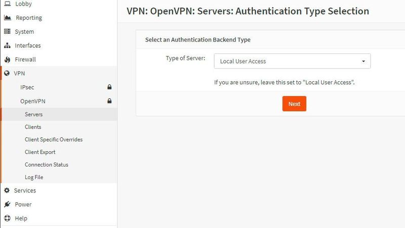 Auch der OpenVPN-Server kann über einen Assistenten eingerichtet werden. (Joos)