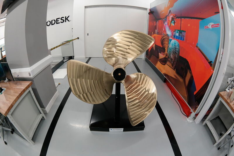 Im Autodesk-Technikzentrum gefertigte Turbinenschaufel. (Reinhold Schäfer)