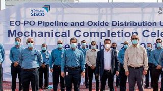 The EO pipeline runs for about 6.8 kilometers (km), while the PO line runs for about 6.2 km. Both pipelines end at the PlasChem Park Oxide Distribution Facility. (Sadara)