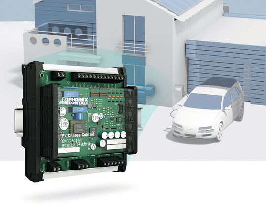 Bild 1: Für die Ladestation im Heimbereich konzipiert – die Ladesteuerung EVCC Basic von Phoenix Contact. (Bild:  Phoenix Contact)