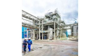 Die Anlage von Neolyse Ibbenbüren produziert Kalilauge, Chlor und Wasserstoff. (Evonik)