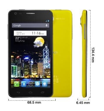 Ob und wann es das Onetouch Idol von Alcatel nach Deutschland schafft, steht noch in den Sternen. Das 6,45 Millimeter dünne Gerät hat ein 4,7-Zoll-Display, eine Acht-Megapixel-Kamera und einen Dual-Core-Prozessor. Auch das Idol läuft mit Android 4.1. (Bild: Alcatel)