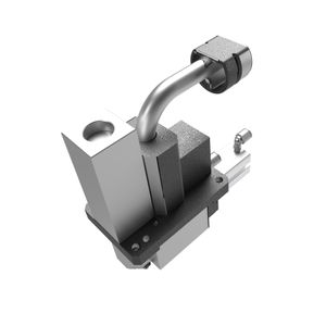 Der kompakte Einpresskopf V6 erlaubt hohe Taktzahlen.(Bild:  Arnold Umformtechnik)