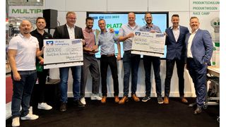 Den 1. Platz belegten Schüler der Rudolf-Diesel-Fachschule Nürnberg mit der Entwicklung eines mobilen Ladekrans. (Bild: Cadenas)