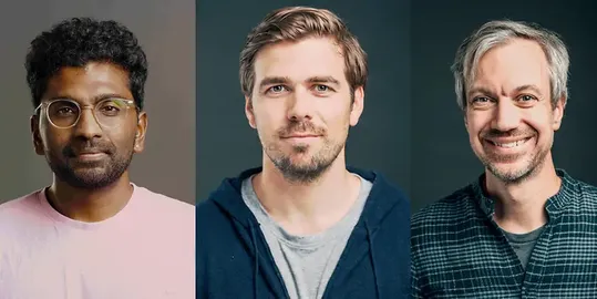 Die Gewinner des diesjährigen Preises für Innovationen in der Medizintechnik (v. l.): Dr. Anjany Sekuboyina, Dominik Maurer und Prof. Dr. Jan Kirschke(Bild:  Bonescreen GmbH)