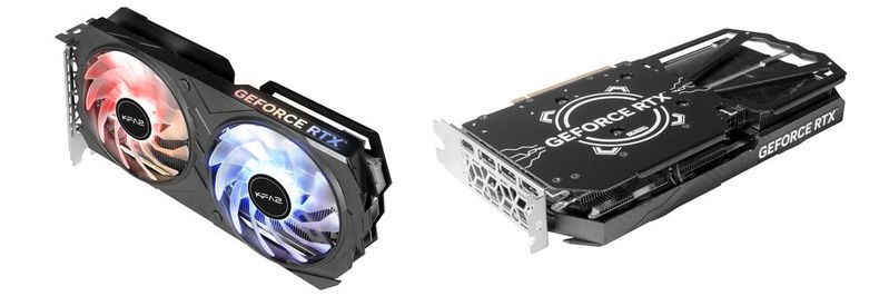 Mit einer Länge von 26,4 cm und einer Breite von 4,1 cm passt die GeForce RTX 4060 Ti 8GB EX von KFA2 auch in Gaming-Rechner mit kleinerem Gehäuse. (Bild:  KFA2)