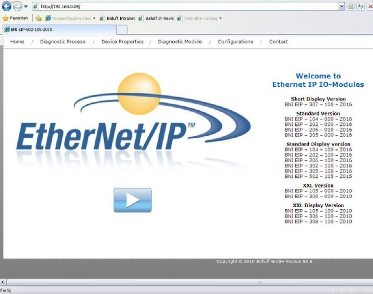 Sreenshot des Webservers (Archiv: Vogel Business Media)