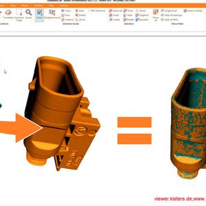 Die Kisters 3D-View-Station ermöglicht jetzt die schnelle Analyse von Abweichungen zwischen CAD- und Scandaten.(Bild:  Kisters)