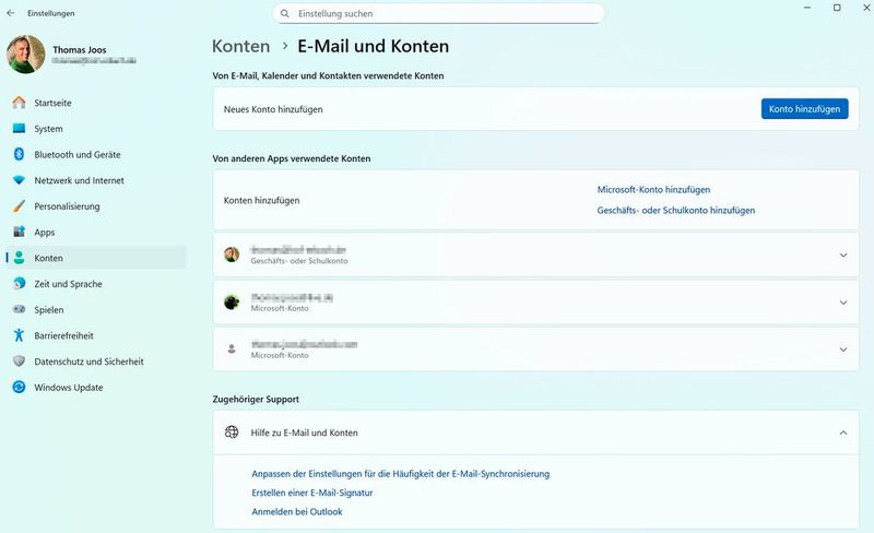 Die Anmeldung mit einer Entra-ID ist parallel mit Microsoft-Konten möglich. (Bild: Joos | Microsoft)