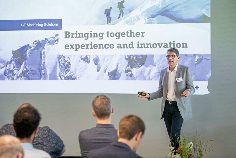 Christophe Thibaud, de GF Machining Solutions, a ouvert les deux journées du Congrès par sa présentation. (Source : Thomas Entzeroth)