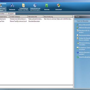 Abbildung 1: Der SBS enthält eine einfache Benutzerverwaltung in der zentralen Administrationskonsole.