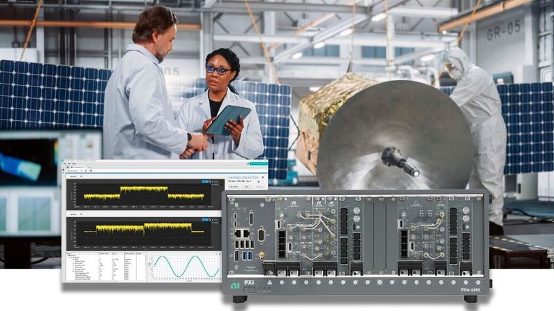 Using Emerson's NI CHESS software and PXI hardware, real satellite and aerospace RF channels, including Doppler effect and fading, can be simulated directly in the lab.(Image: Emerson)