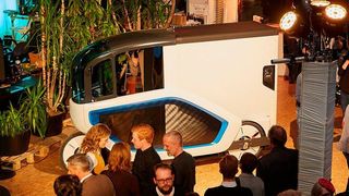 Der erste Prototyp des elektrifizierten Cargobikes wurde gestern vom Start-up ONO vorgestellt. (Janine Graubaum)