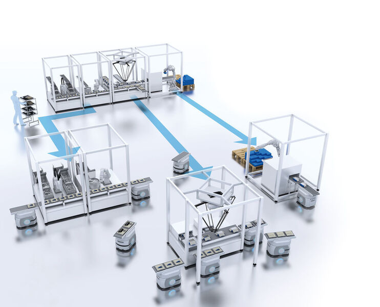 Omram zeigt eine flexible Produktion durch Innovationen in der Automatisierung. (Omron)