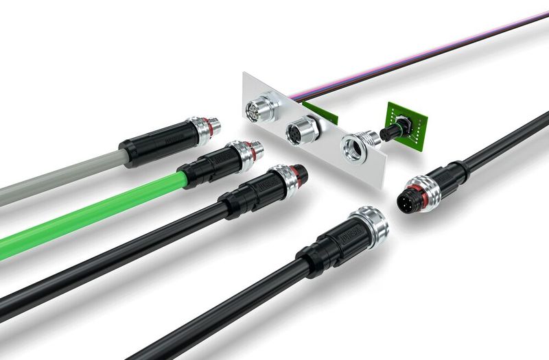 Das M12-Push-Pull-System bietet gemäß IEC 61076-2-010 sämtliche für die Verkabelung von Automatisierungskomponenten erforderlichen Bauformen. (Bild: Phoenix Contact Electronics GmbH)