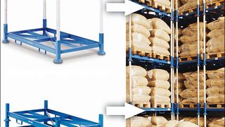 Soll die Lagerorganisation perfektionieren: das neue Blocksystem Mobibloc. (Bild: W. Feil)