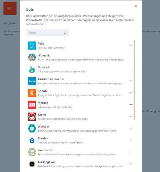 Mit Bots werden die Funktionen von Microsoft Teams erweitert.  (Joos / Microsoft)