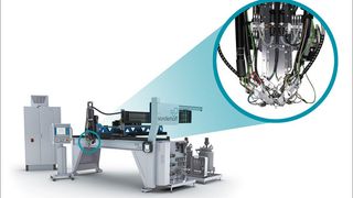 Die Misch- und Dosieranlage DM 404 ist mit zwei Mischköpfen ausgestattet und für das FIPFG-Verfahren ausgelegt. Bild: Sonderhoff (Archiv: Vogel Business Media)