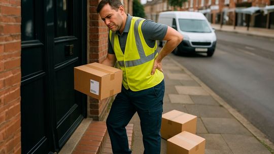 Spuren der Paketflut: Die AOK Rheinland/Hamburg sieht in der KEP-Branche einen rekordverdächtigen Krankenstand von 7,69 Prozent der Beschäftigten.(Bild:  VCG/KI-generiert)