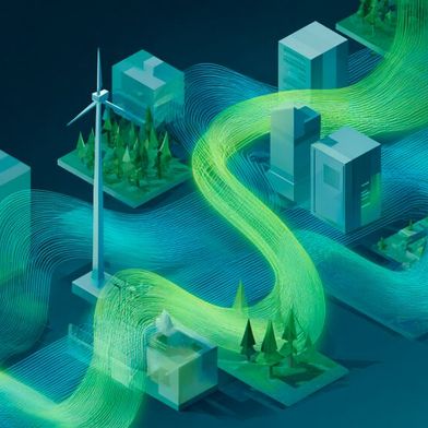 Wenn Rechenleisung in Form von Krypto-Mining als eine Form der wirtschaftlichen Speicherung von überschüssigem Strom zum Einsatz kommt, wird diese Form der Pufferung als 'Digitale Batterie' bezeichnet.  (Bild: Midjourney / KI-generiert)