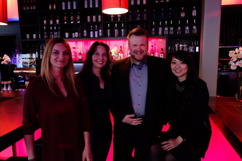 Die Organisatoren des Abends (v. l.) Theresa Manns, Birgitt Hornung, Frank Castrop und Lan Anh Tran, OKI. (Bild: IT-BUSINESS)