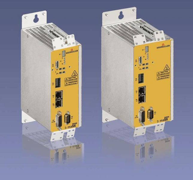 Die Servoumrichter b maXX 3300 punkten besonders mit ihrer Kompaktheit (Bild: Baumüller)