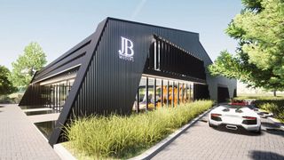 Bis zum Jahresende soll das selbst entworfene Autohaus von JB-Motors fertiggestellt sein. Es steht übrigens weitab einer Hauptverkehrsstraße. (Bild: J.B.Motors)