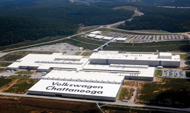 Im Werk in Chattanooga will Volkswagen künftig Akkus selbst entwickeln.