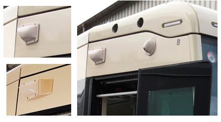 Eine Adapter-Konsole wurde so konstruiert, dass das bestehende Interface zwischen Fahrzeug und Kamera beibehalten werden konnte.  (Bombardier)