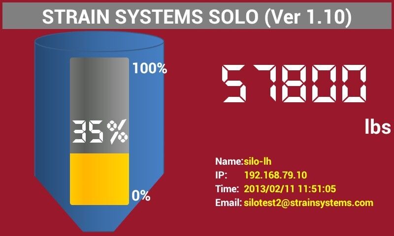 With the new, free feature, customers can configure the Solo measurement system to monitor silo inventories in three ways: a) by weight, b) by level, or c) by both weight and level simultaneously. (Picture: Strain Systems)