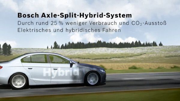 ... und elektrisches sowie hybridisches Fahren ohne spürbare Schaltpausen  andererseits (Bild: Bosch)