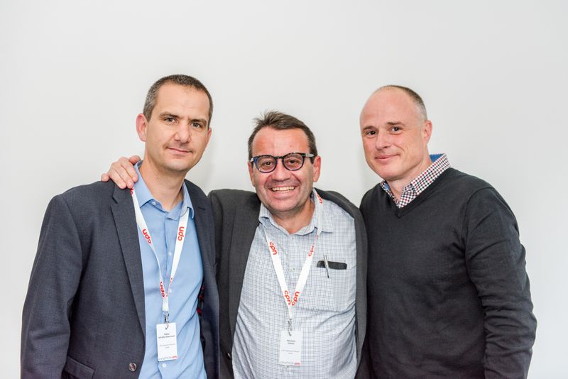 Apple-Experten unter sich (v. l.):Tobias Schulte-Ostermann (CPN), Reinhold Gatzka (Geschäftsführer CPN) und Thomas Busshart (Commercial Director Apple Deutschland) (Nic Fey)