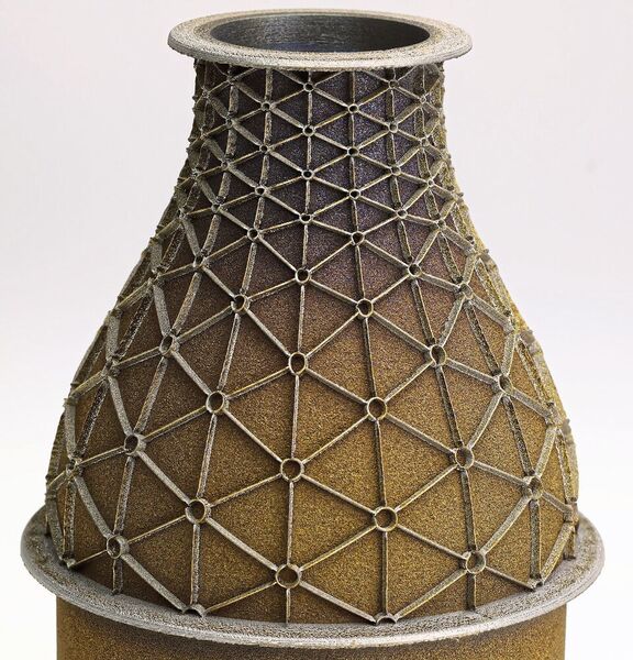 Mit Hypermill Additive Manufacturing gefertigtes Bauteil Aerospace Turbinendüse (Open Mind)