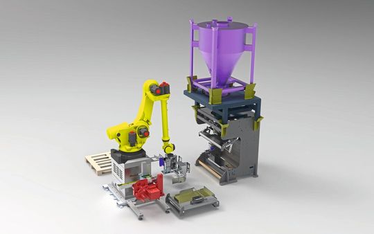 Automatisierte Abfüll- und Palettierlösung für pulverförmige Produkte(Bild:  Sacchi)