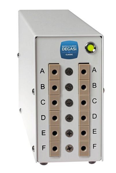 Die Degasi-Inline-Entgaser sorgen für die effiziente Entfernung von gelösten Gasen in fließenden Flüssigkeiten. (Bild: Biotech Fluidics)