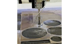 Wasserstrahlschneidanlagen mit einem neuartigen Konzept für mehr Präzision und Geschwindigkeit zeigt Imes-Icore auf der Metav 2014. (Bild: Imes-Icore)