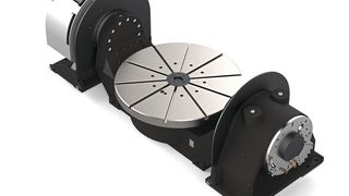 Bei der aZweiachs-Schwenkeinrichtung ZASG 400 kommt erstmals ein mit einem Koaxialgetriebe verbundener Torquemotor zum Einsatz. (Peiseler)