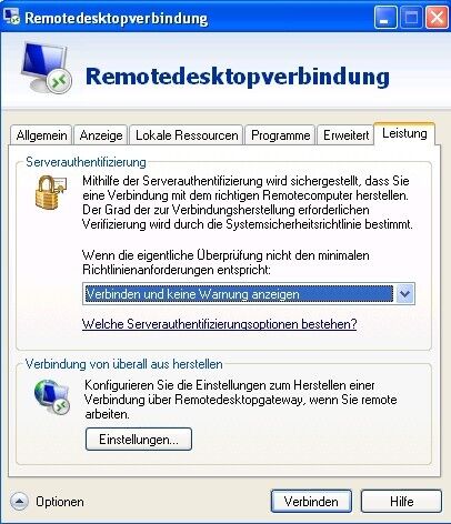 Abbildung 2: Über einen neuen RDP-Client für Windows XP können Anwender auch mit neueren Terminalservern arbeiten. (Bild: Joos)