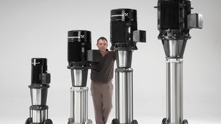 Grundfos hat mit den Hochdruck-Kreiselpumpen CR 120 und CR 150 zwei Aggregate mit einer Förderleistung bis zu 180 m3/h ins Programm genommen. Bild: Grundfos (Archiv: Vogel Business Media)