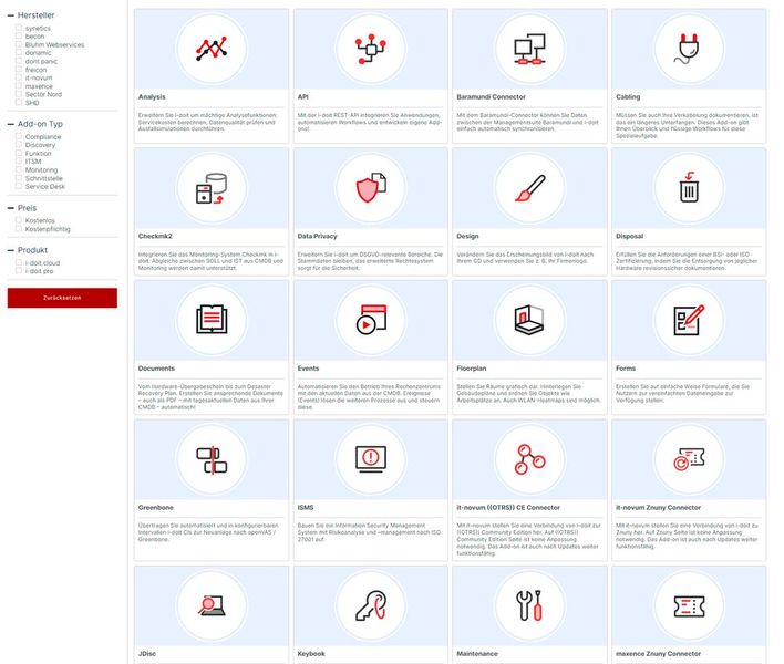 Mit Add-Ons lässt sich die Inventarisierungs-Lösung i-doit deutlich erweitern. (Bild: Joos - Synetics)