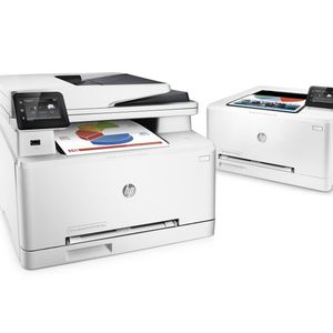 Der HP Color LaserJet Pro M252 ist ein besonders kompakter Farblaser für kleine Arbeitsgruppen. Das MFP-Pendant ist der HP Color LaserJet Pro MFP M277. Beide arbeiten mit den neu entwickelten Jetintelligence-Tonerkassetten.