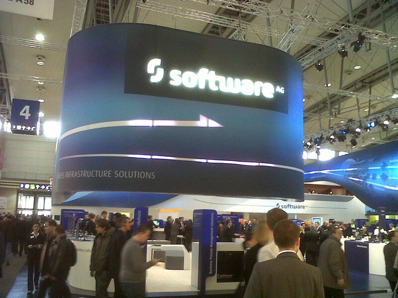 CeBIT 2011: Der Messestand der Software AG in Halle 4. (Bild: fka)