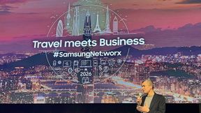 Tuncay Sandikci begrüßt die Teilnehmenden der Samsung Net:worx 2026 in Düsseldorf. (Bild: Vogel IT-Medien)