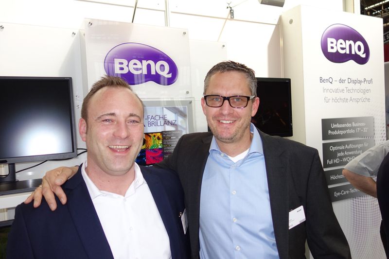 Lars Jankowski (l.) und André Hoock, BenQ (Bild: IT-BUSINESS)