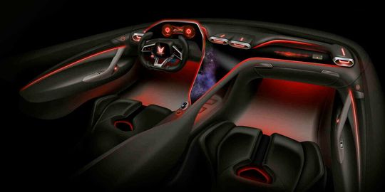 Der Innenraum des Quasar soll schicke Display-Lösungen bieten.(Bild:  Elektron Motors)